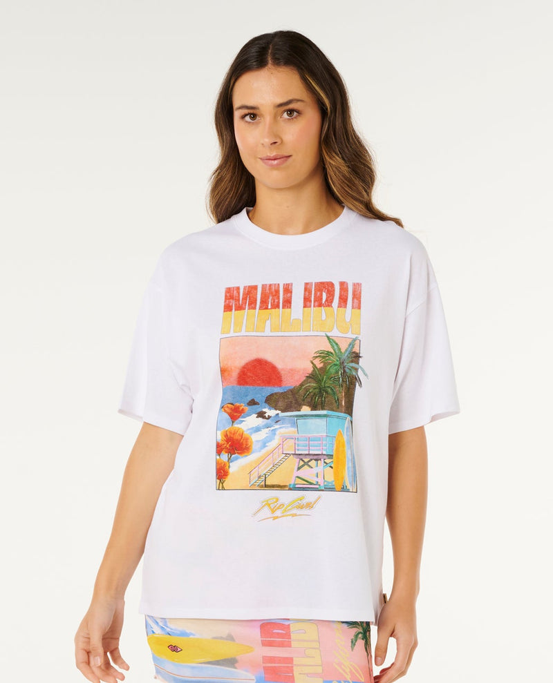 Load image into Gallery viewer, Rip Curl Women's Hayley O Heritage T-Shirt Optical White 0MTWTE-3262
