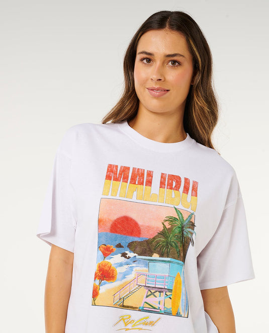 Rip Curl Women's Hayley O Heritage T-Shirt Optical White 0MTWTE-3262