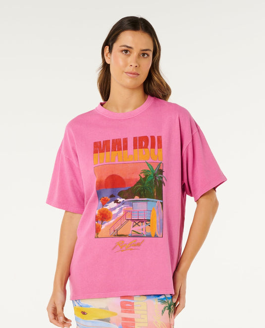 Rip Curl Women's Hayley O Heritage T-Shirt Super Pink 0MTWTE-4007