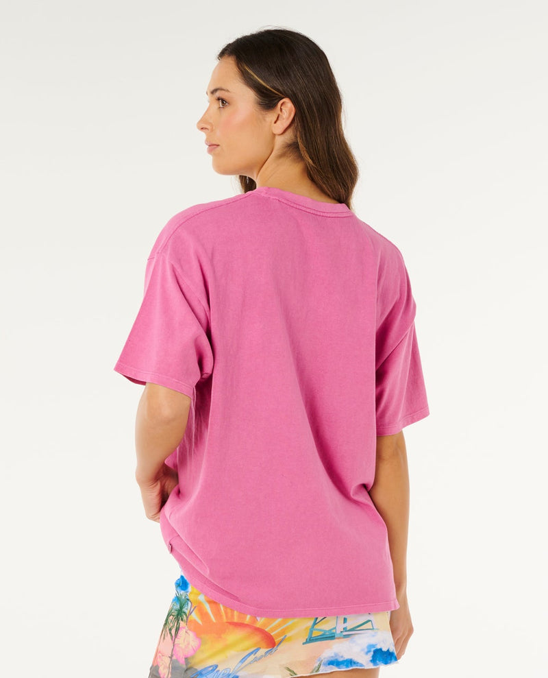 Load image into Gallery viewer, Rip Curl Women's Hayley O Heritage T-Shirt Super Pink 0MTWTE-4007
