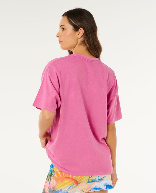 Rip Curl Women's Hayley O Heritage T-Shirt Super Pink 0MTWTE-4007