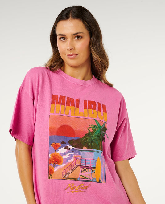 Rip Curl Women's Hayley O Heritage T-Shirt Super Pink 0MTWTE-4007