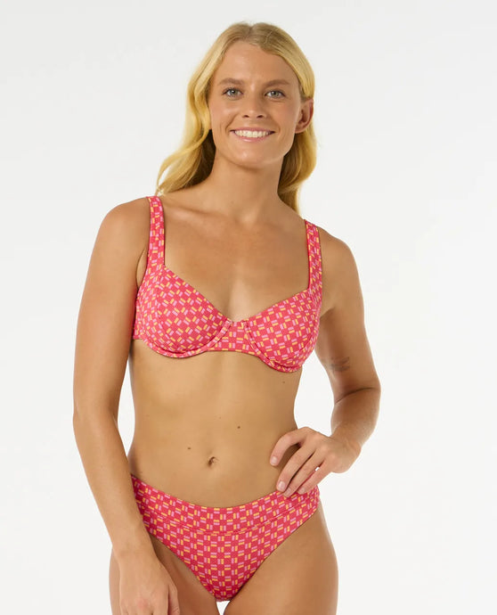 Rip Curl Women's Shell Cove D Balconette Bikini Top Red 0NDWSW-0040