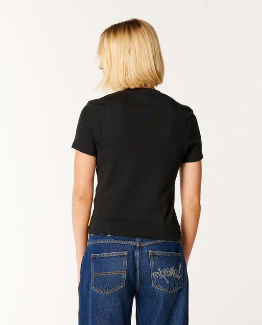 Rip Curl Women's Carioca Fitted Tee Black 0NGWTE-0090