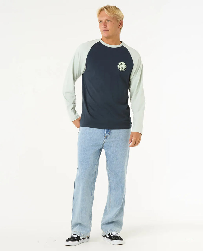Load image into Gallery viewer, Rip Curl Men&#39;s Wetsuit Long Sleeve T-Shirt Dark Navy 0NRMTE-0291
