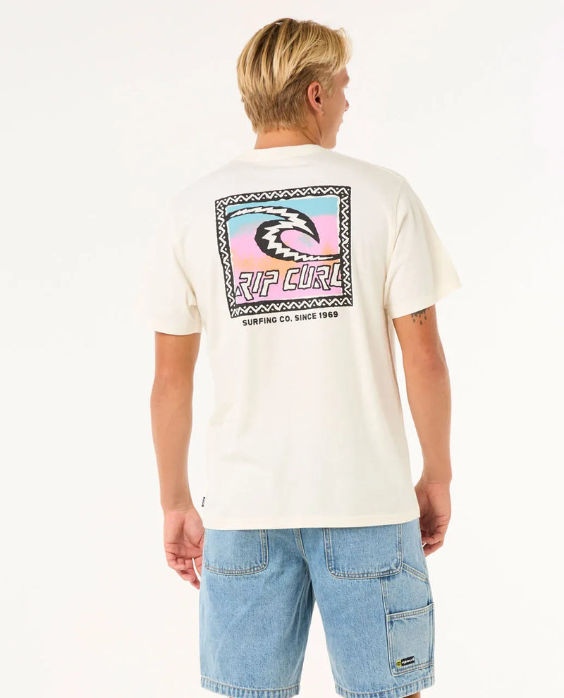 Load image into Gallery viewer, Rip Curl Men&#39;s Raw Trad T-Shirt Bone 0O3MTE-3021
