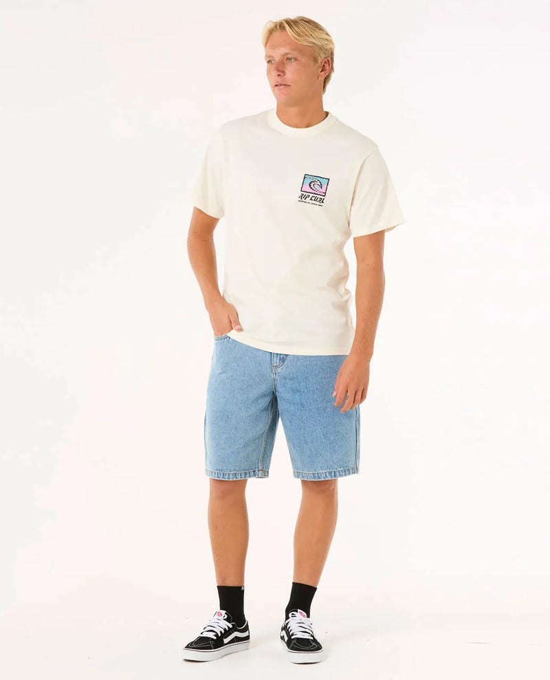 Load image into Gallery viewer, Rip Curl Men&#39;s Raw Trad T-Shirt Bone 0O3MTE-3021
