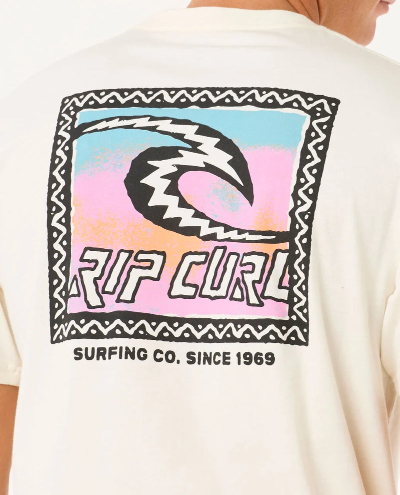 Load image into Gallery viewer, Rip Curl Men&#39;s Raw Trad T-Shirt Bone 0O3MTE-3021
