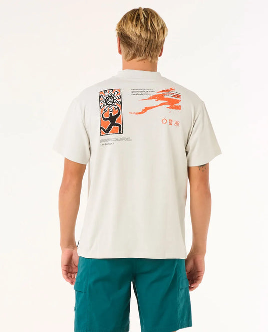 Rip Curl Men's Search Dawn T-Shirt Iced Grey 0OBMTE-3273