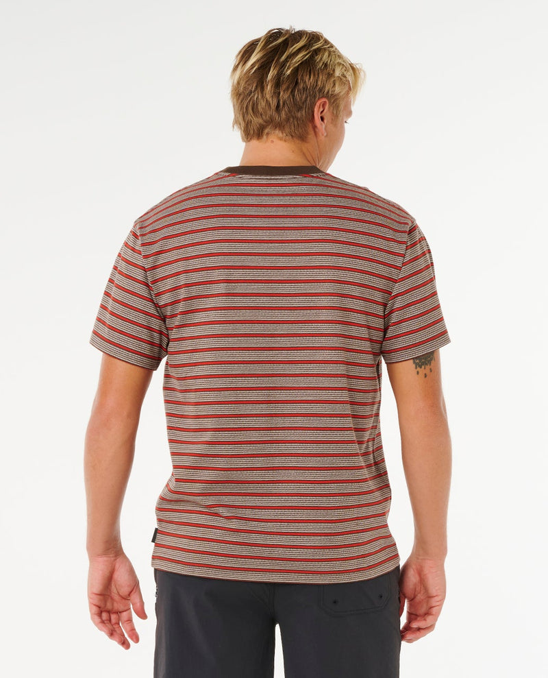Load image into Gallery viewer, Rip Curl Men's Search Stripe T-Shirt Coffee 0THMTE-0005
