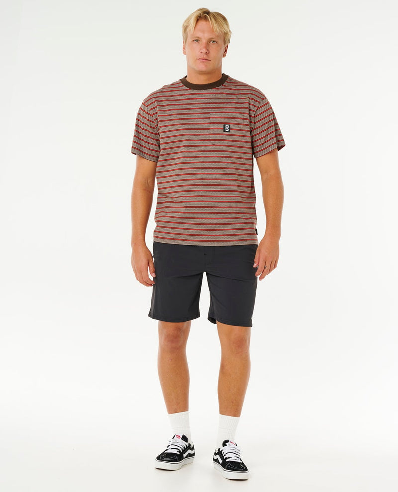 Load image into Gallery viewer, Rip Curl Men's Search Stripe T-Shirt Coffee 0THMTE-0005
