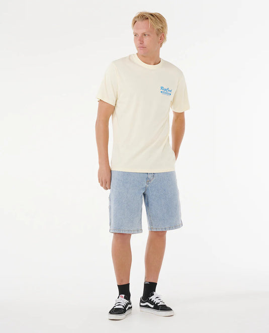 Rip Curl Men's Board Bakery T-Shirt Lemon Ice 0U7MTE-15