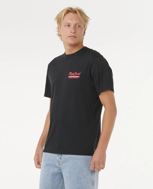 Rip Curl Men's Board Bakery T-shirt Black 0U7MTE-0090