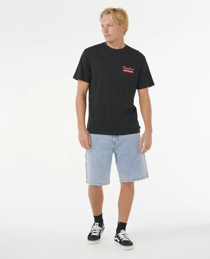 Load image into Gallery viewer, Rip Curl Men&#39;s Board Bakery T-shirt Black 0U7MTE-0090
