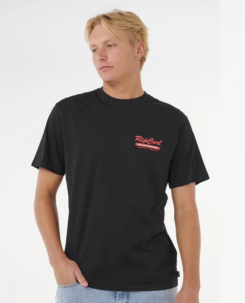 Load image into Gallery viewer, Rip Curl Men&#39;s Board Bakery T-shirt Black 0U7MTE-0090
