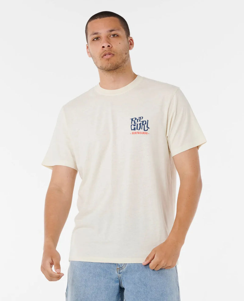 Load image into Gallery viewer, Rip Curl Men&#39;s Shaper Address T-shirt Bone 0VVMTE-3021
