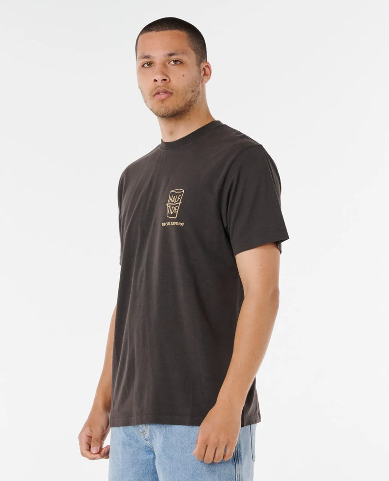 Load image into Gallery viewer, Rip Curl Men's Shaper Address T-Shirt Washed Black 0VVMTE-8264
