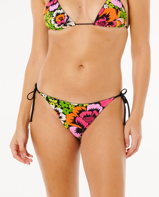 Rip Curl Women's Carioca Reversible Tie Side Cheeky Coverage Bikini Bottom Bloom 0XHWSW-2846