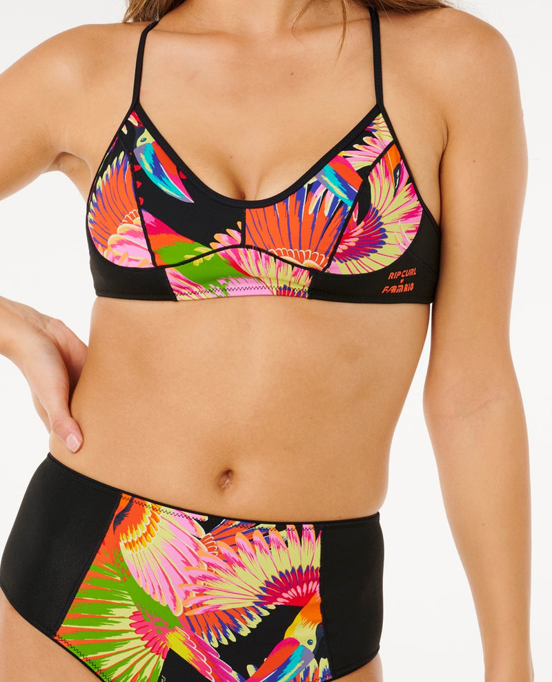 Load image into Gallery viewer, Rip Curl Women's Mirage Crop Bikini Top Toucan 0XLWSW-2847
