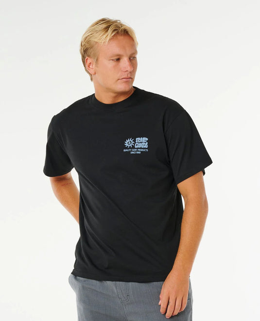 Rip Curl Men's Pacific Rinse Glass Off Tee Black 0XPMTE_0090