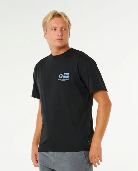 Rip Curl Men's Pacific Rinse Glass Off Tee Black 0XPMTE_0090