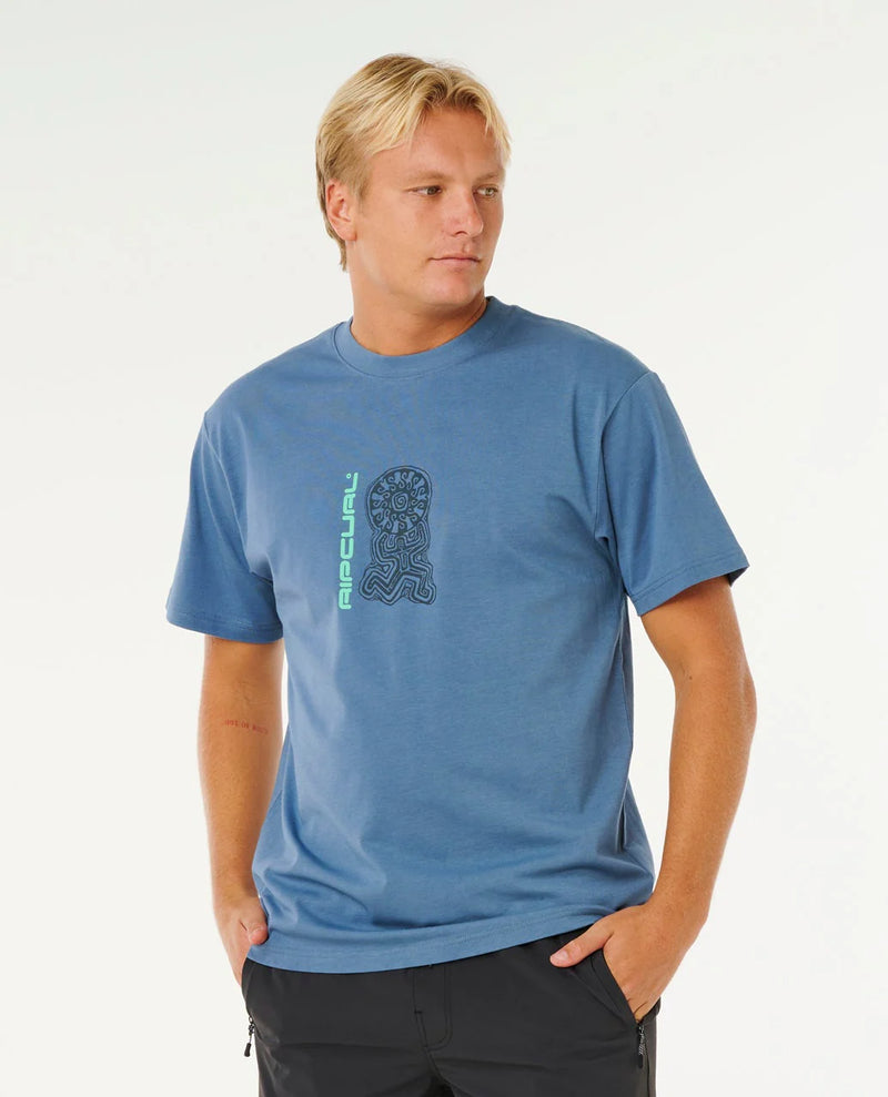 Load image into Gallery viewer, Rip Curl Men's Search Sundial Tee Bluefin 0XRMTE_2361
