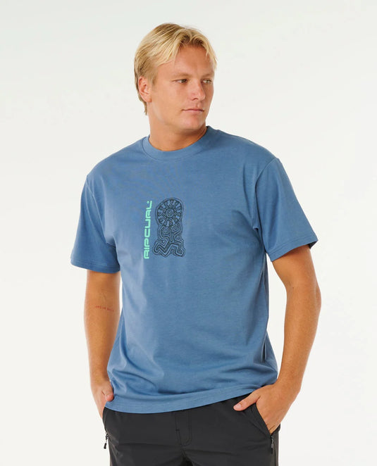 Rip Curl Men's Search Sundial Tee Bluefin 0XRMTE_2361