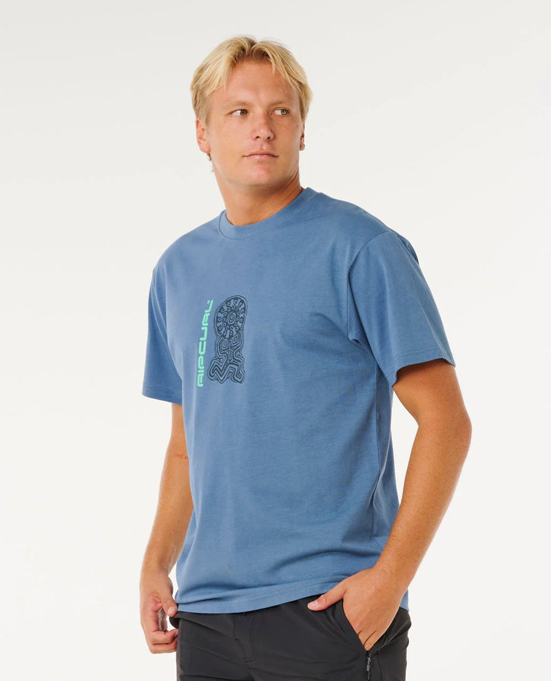 Load image into Gallery viewer, Rip Curl Men's Search Sundial Tee Bluefin 0XRMTE_2361
