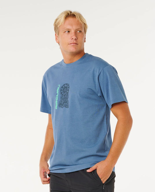 Rip Curl Men's Search Sundial Tee Bluefin 0XRMTE_2361