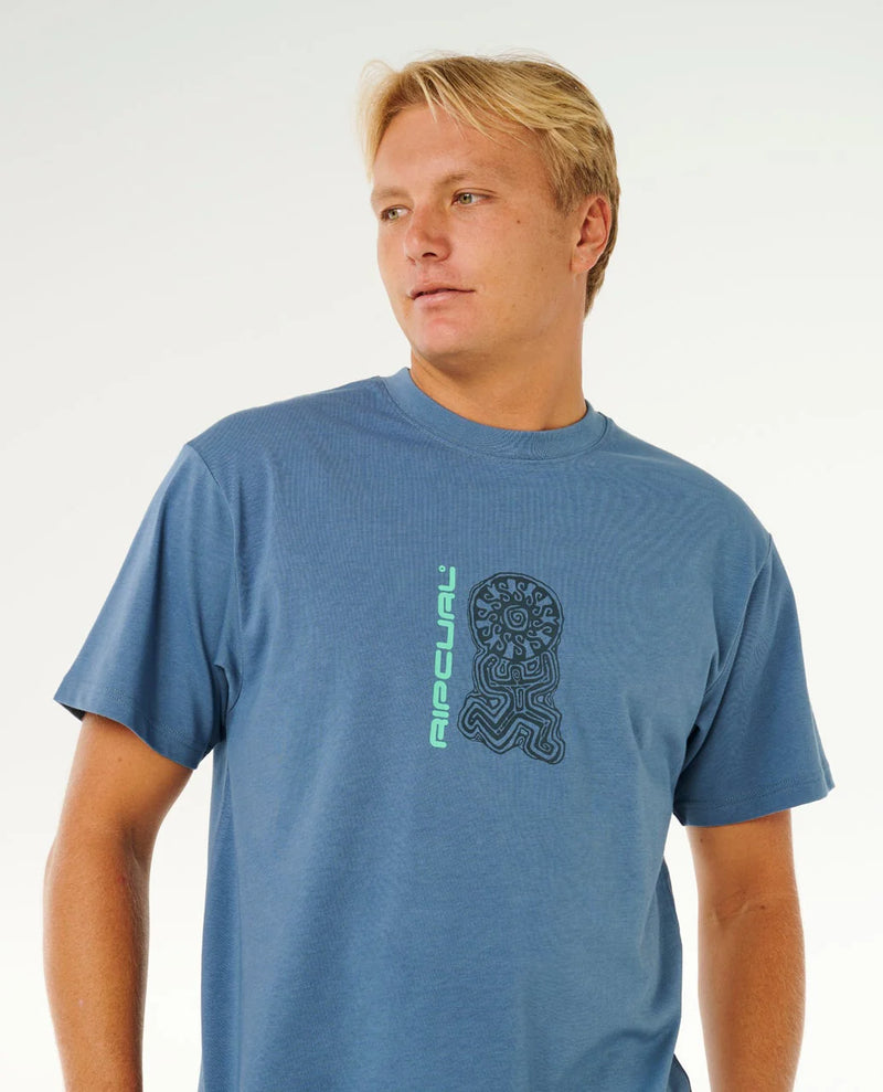 Load image into Gallery viewer, Rip Curl Men's Search Sundial Tee Bluefin 0XRMTE_2361
