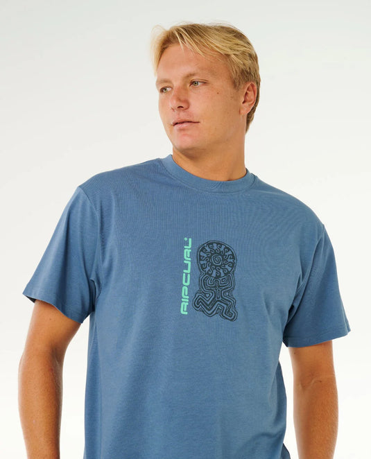 Rip Curl Men's Search Sundial Tee Bluefin 0XRMTE_2361