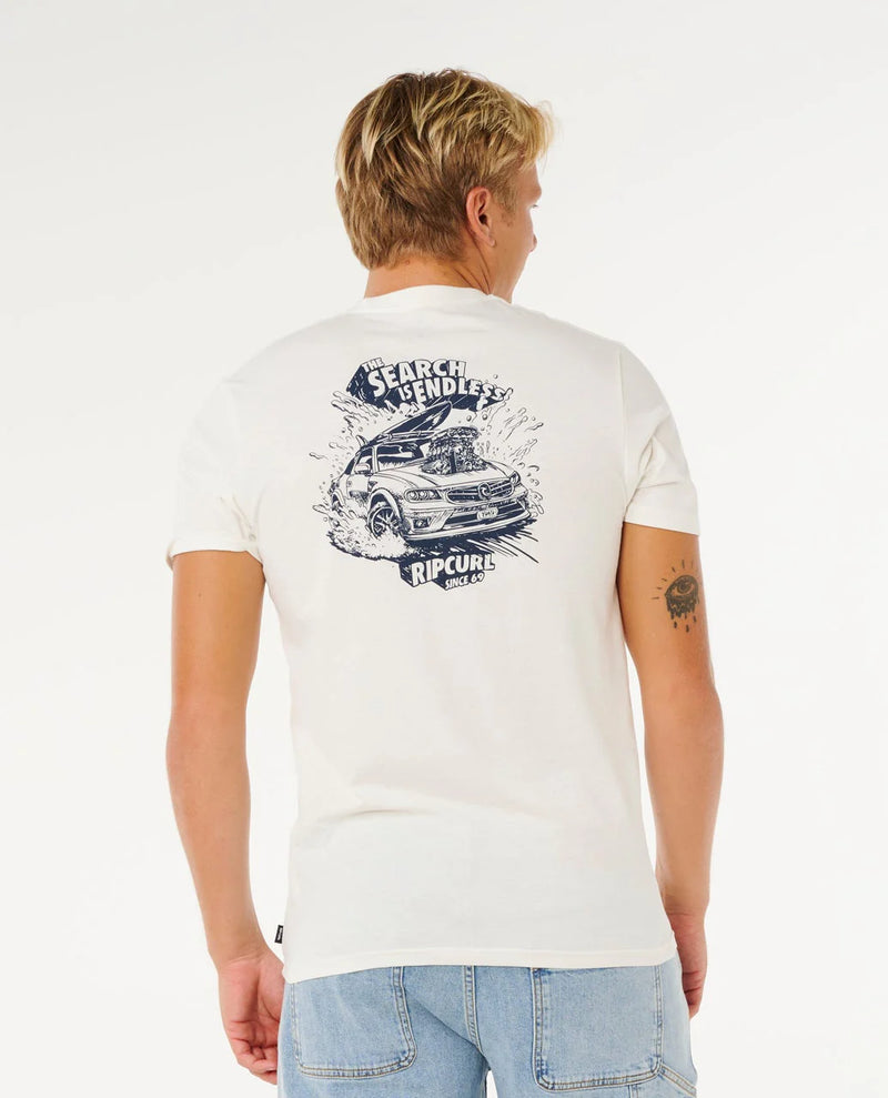Load image into Gallery viewer, Rip Curl Men's Keep On Trucking T-shirt Bone 0XWMTE_3021
