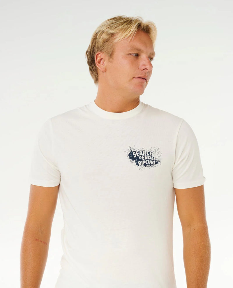 Load image into Gallery viewer, Rip Curl Men's Keep On Trucking T-shirt Bone 0XWMTE_3021
