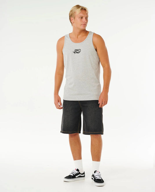 Rip Curl Men's Inner Visions Tank Grey Marle 0Y3MTE_0085