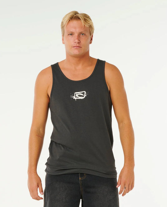 Rip Curl Men's Inner Visions Tank Washed Black 0Y3MTE_8264