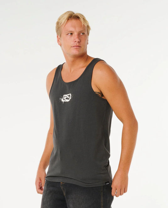 Rip Curl Men's Inner Visions Tank Washed Black 0Y3MTE_8264