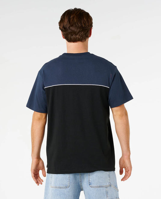 Rip Curl Men's Halfa Panel Beater T-shirt Black/Navy 0ZJMTE/3327
