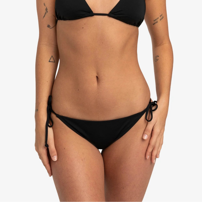 Load image into Gallery viewer, Billabong Women's Sol Searcher Tie SideTropic Bikini Bottom Black Pebble EBJX400100-BPB
