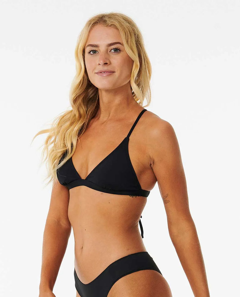 Load image into Gallery viewer, Rip Curl Women&#39;s Classic Surf Xback Triangle Bikini Top Black 0AFWSW-0090
