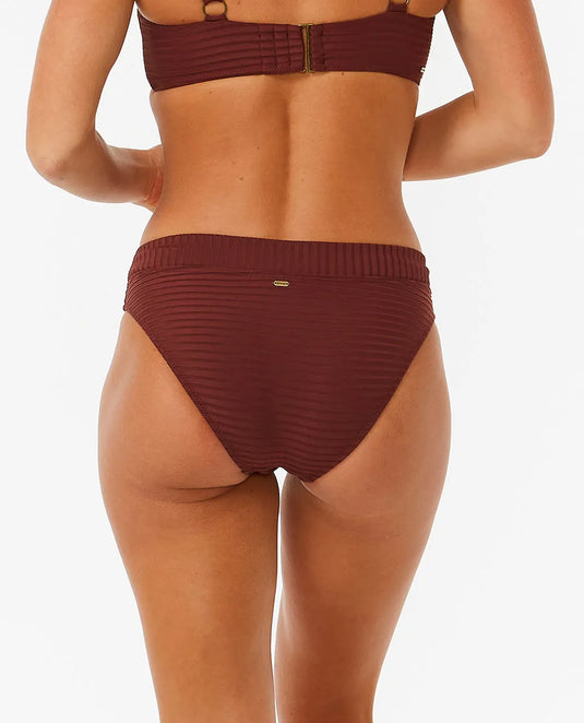Rip Curl Women's Premium Surf Full Bikini Bottom Plum 0ARWSW-0048