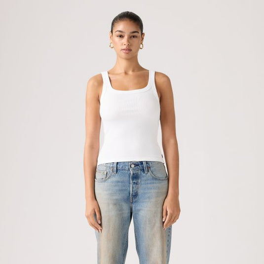 Levi's Women's Essential Ribbed Tank Top White 005IN0000