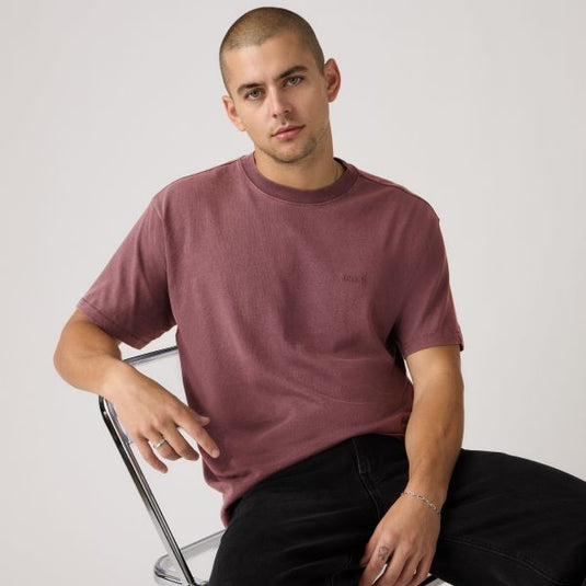 Levi's Men's Red Tab Vintage Tee Post Grunge Wash Roan Rouge A06370178
