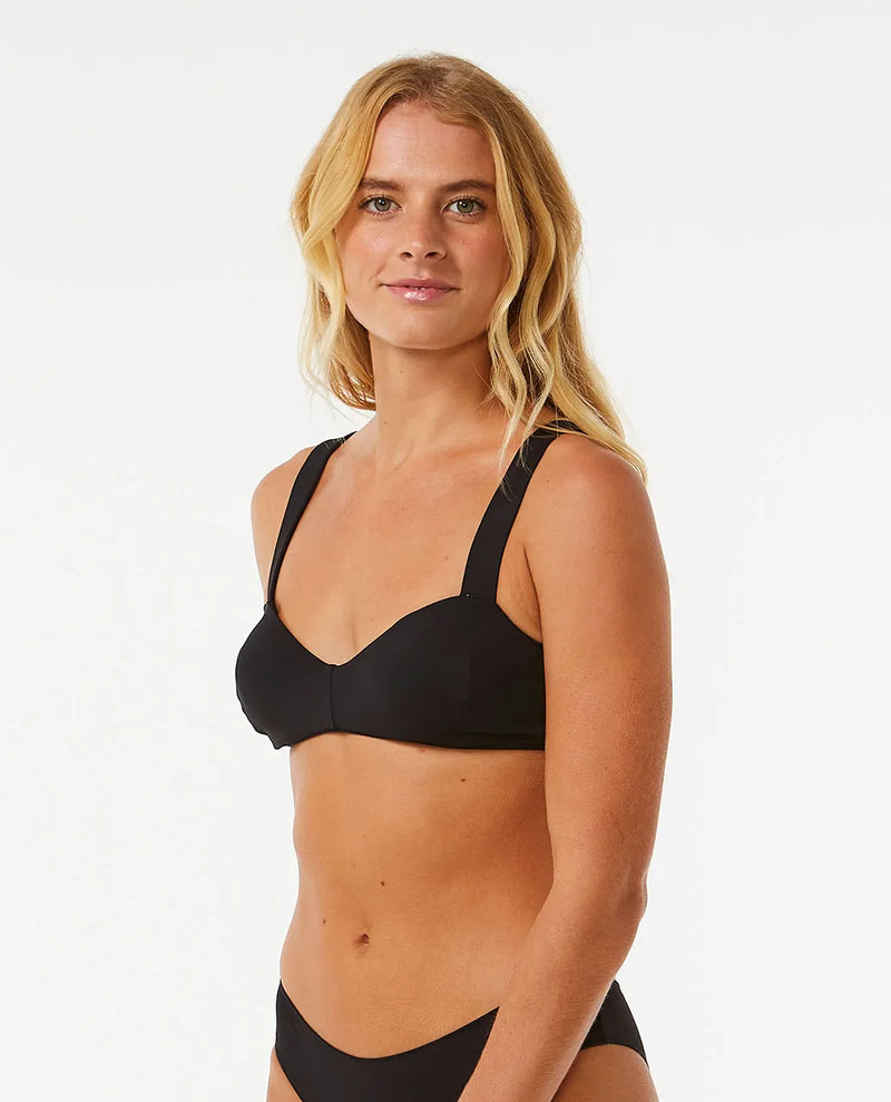 Load image into Gallery viewer, Rip Curl Women&#39;s Classic Surf D Cup Bikini Top Black 0DEWSW-0090
