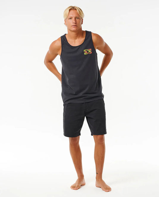 Rip Curl Men's Traditions Tank Washed Black 0F9MTE-8264