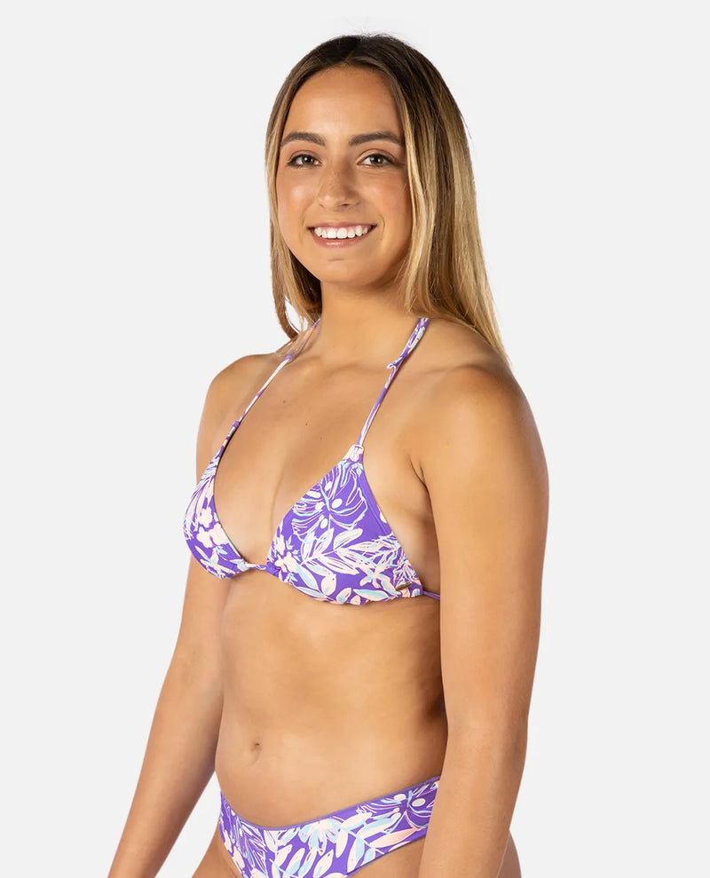 Load image into Gallery viewer, Rip Curl Women&#39;s Palm Party Sliding Triangle Bikini Top Purple 0HQWSW-0037
