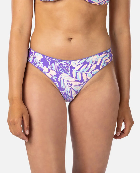 Rip Curl Women's Palm Party Cheeky Bikini Bottom Purple 0HRWSW-0037