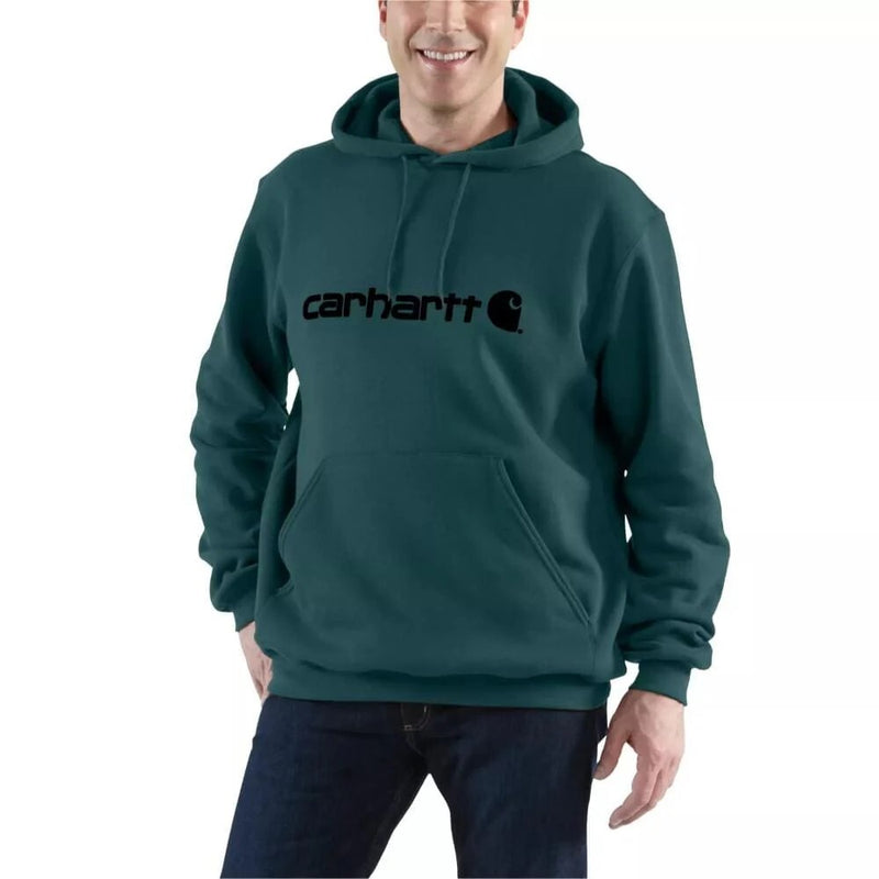Load image into Gallery viewer, Carhartt Mens&#39; Loose Fit Midweight Logo Graphic Sweatshirt Greenstone 100074-GM1
