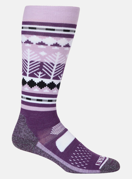 Burton Women's Performance Midweight Socks Snowy Pines 1006011210
