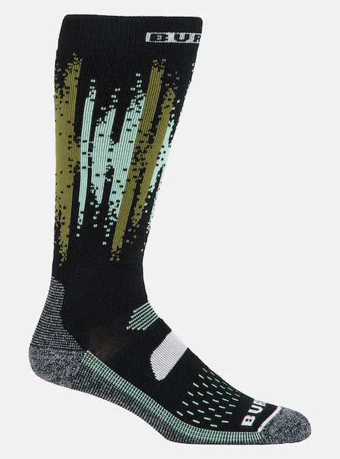 Burton Women's Performance Midweight Socks Soft Sage Stripe 100601CE1ZRG
