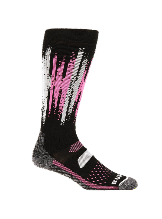 Women's Performance Midweight Snow Socks Shockwave Stripes 100601CE3NRG0